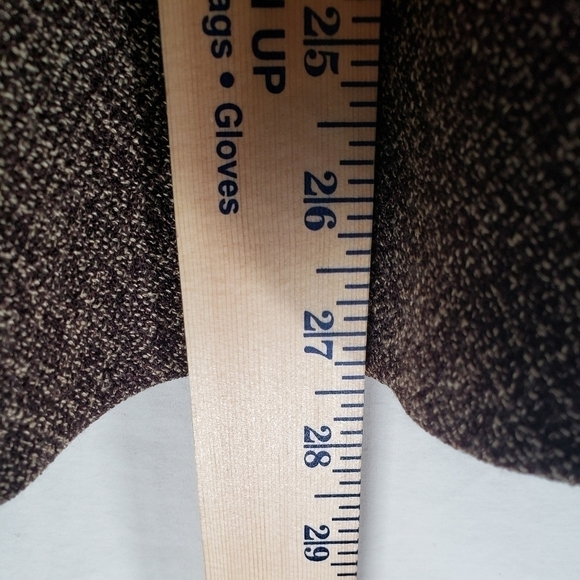 e-col-o-gie Brown Tweed Flare Skirt with Sequinced Line Sz 10 - Picture 7 of 10